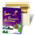 3D Lenticular Merry Christmas Card - Animated Design Print w/ Santa